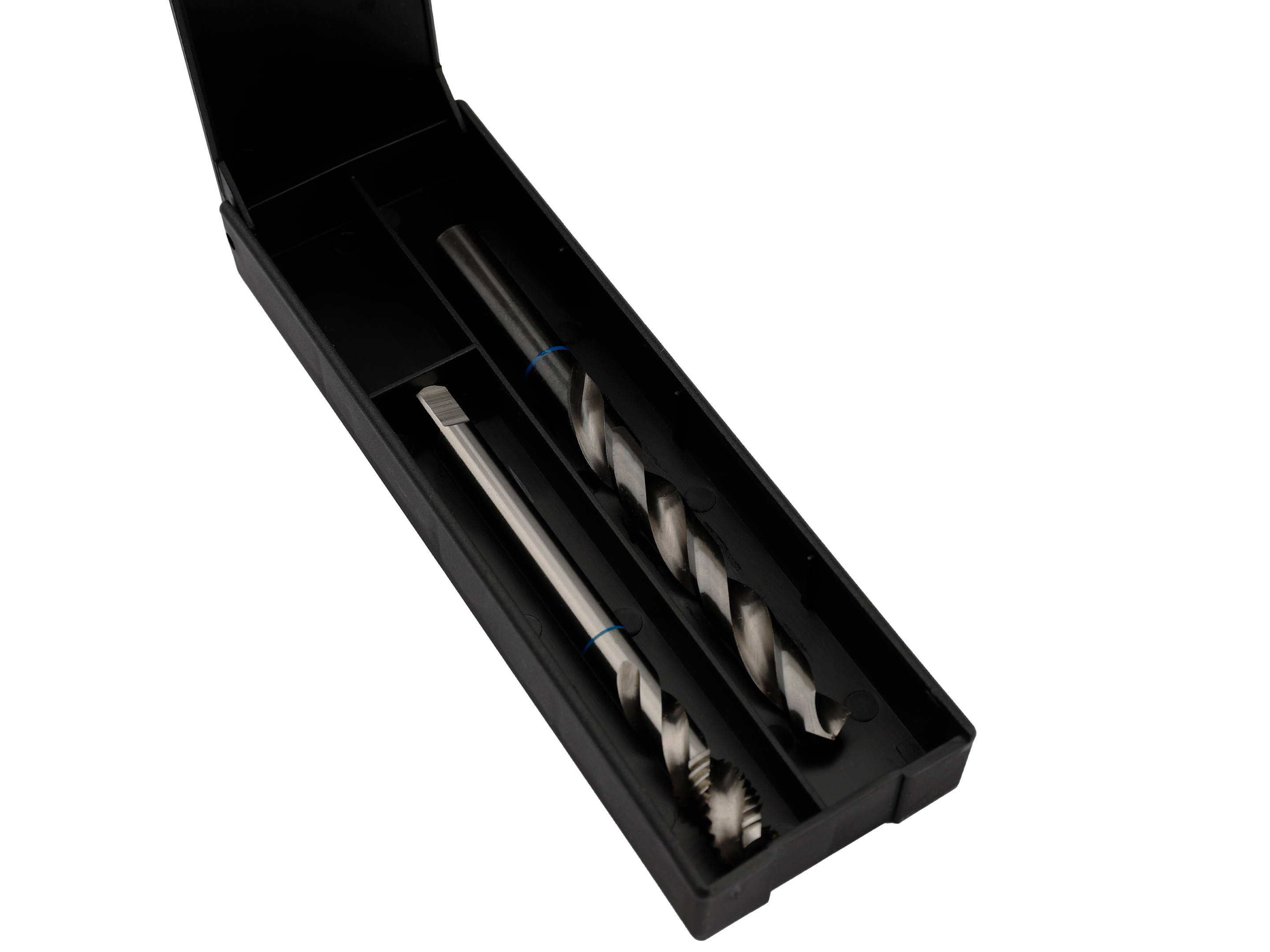VÖLKEL blue Twinbox with DIN 376 RSP tap and twist drill in secure plastic packaging