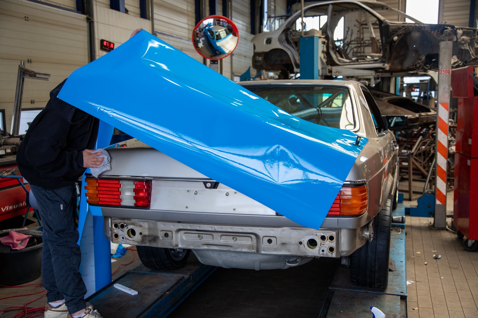 Mercedes-Benz 500 SEC, Werkstattansicht 6