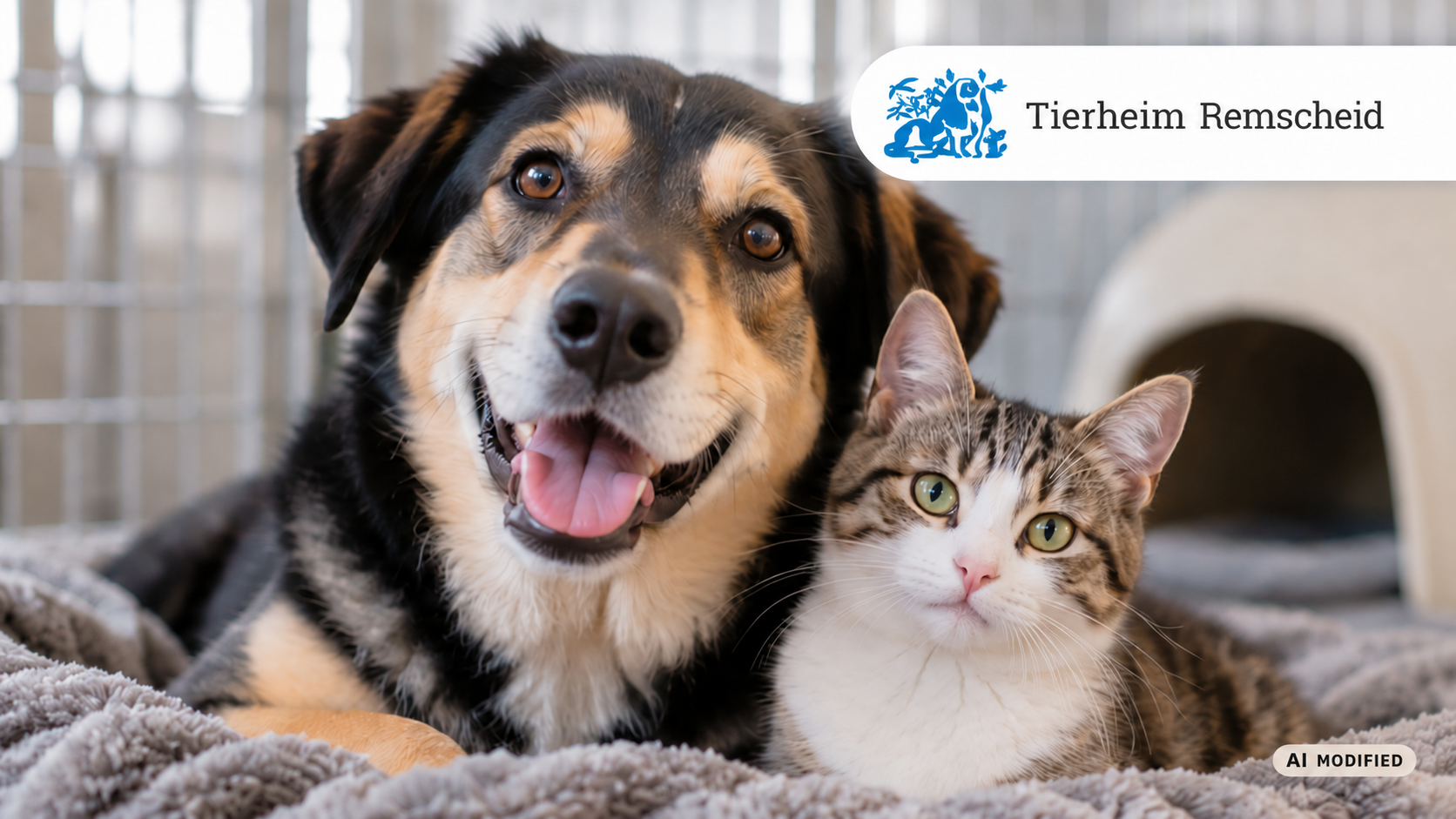 Illustrative image: dog and cat, AI-generated