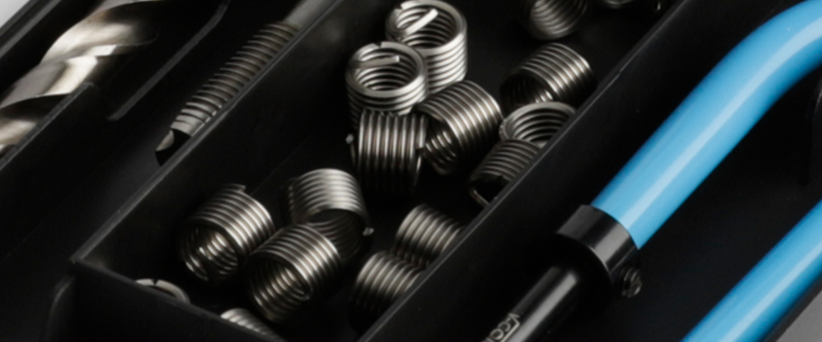 Close-up of thread repair kit