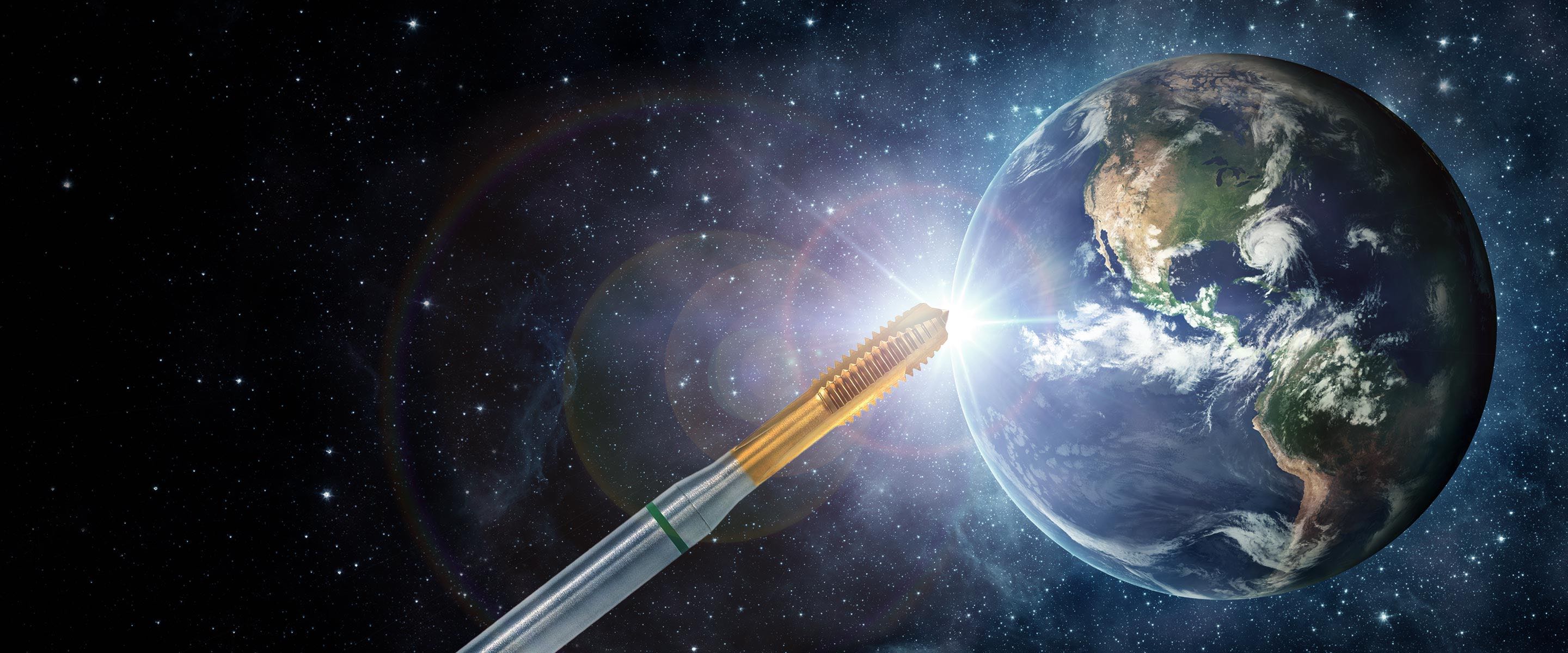 Taraud dans l'espace devant la Terre – Technologie de filetage VOELKEL