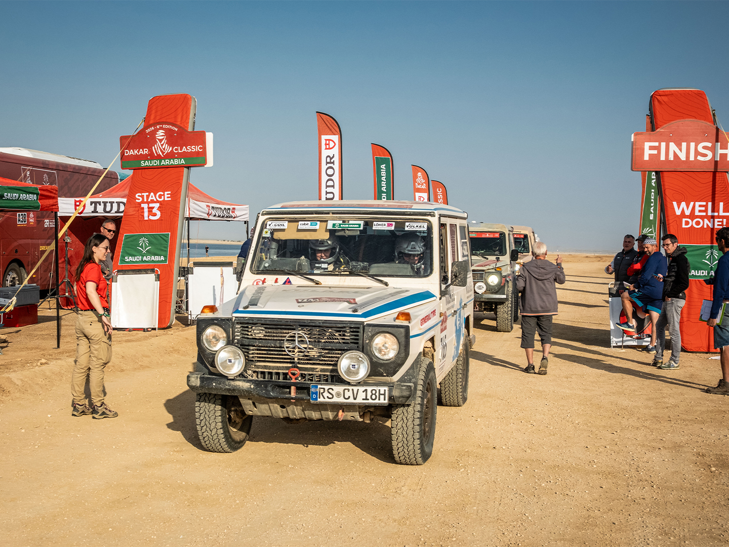 Rallyefahrzeug des Team VÖLKEL bei der Dakar Classic