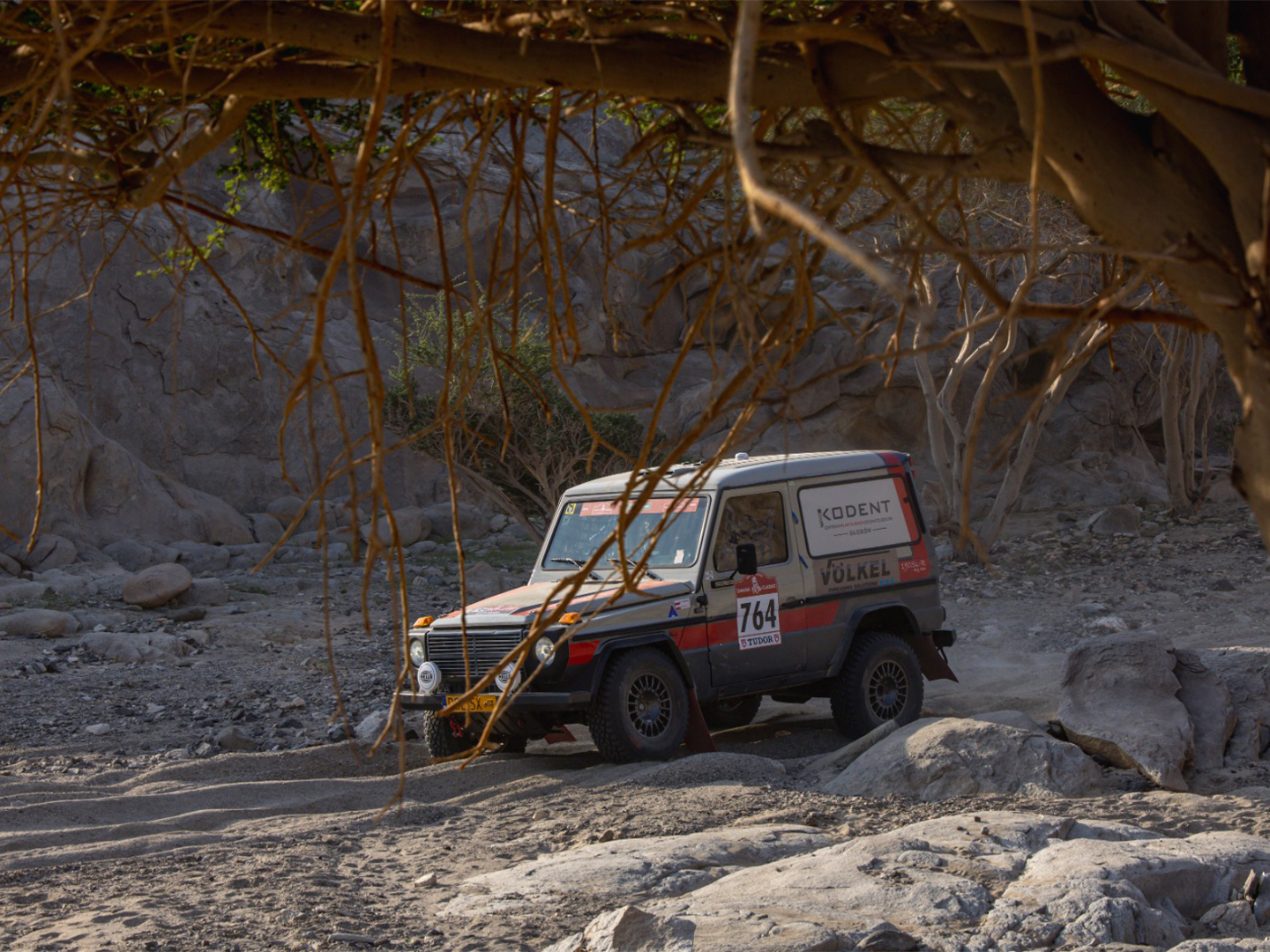 Team VÖLKEL bei der Dakar Classic, mit der Mercedes-Benz G-Klasse