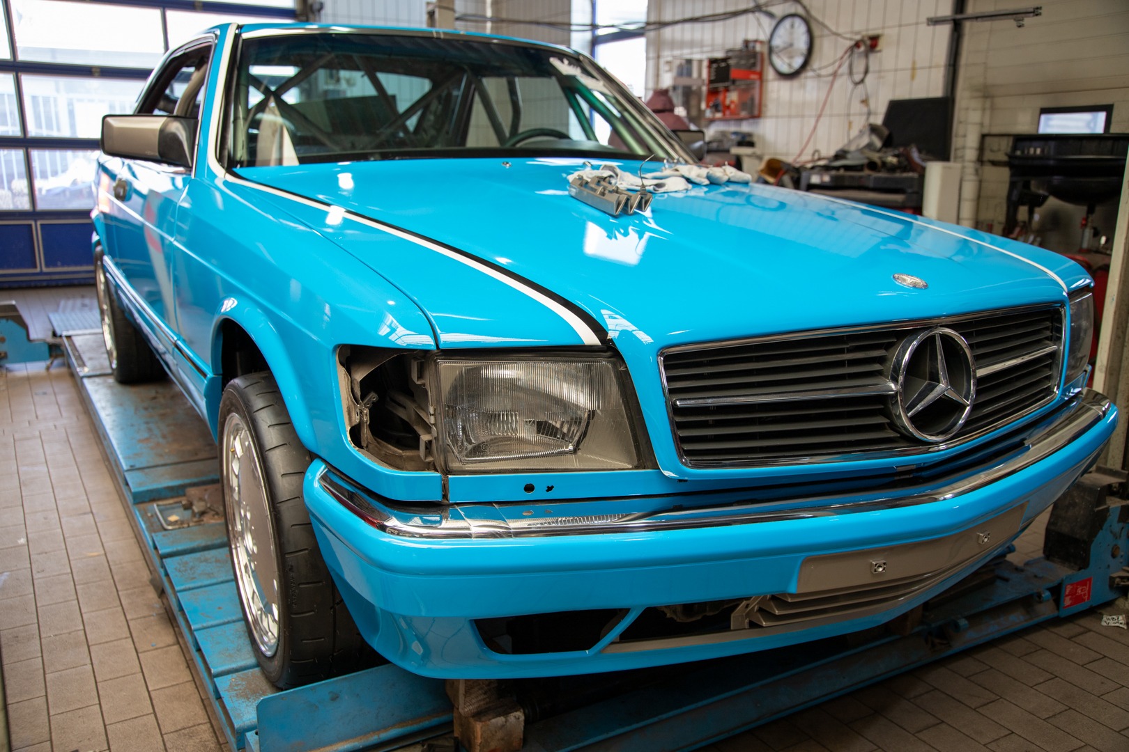 Mercedes-Benz 500 SEC, Werkstattansicht 8