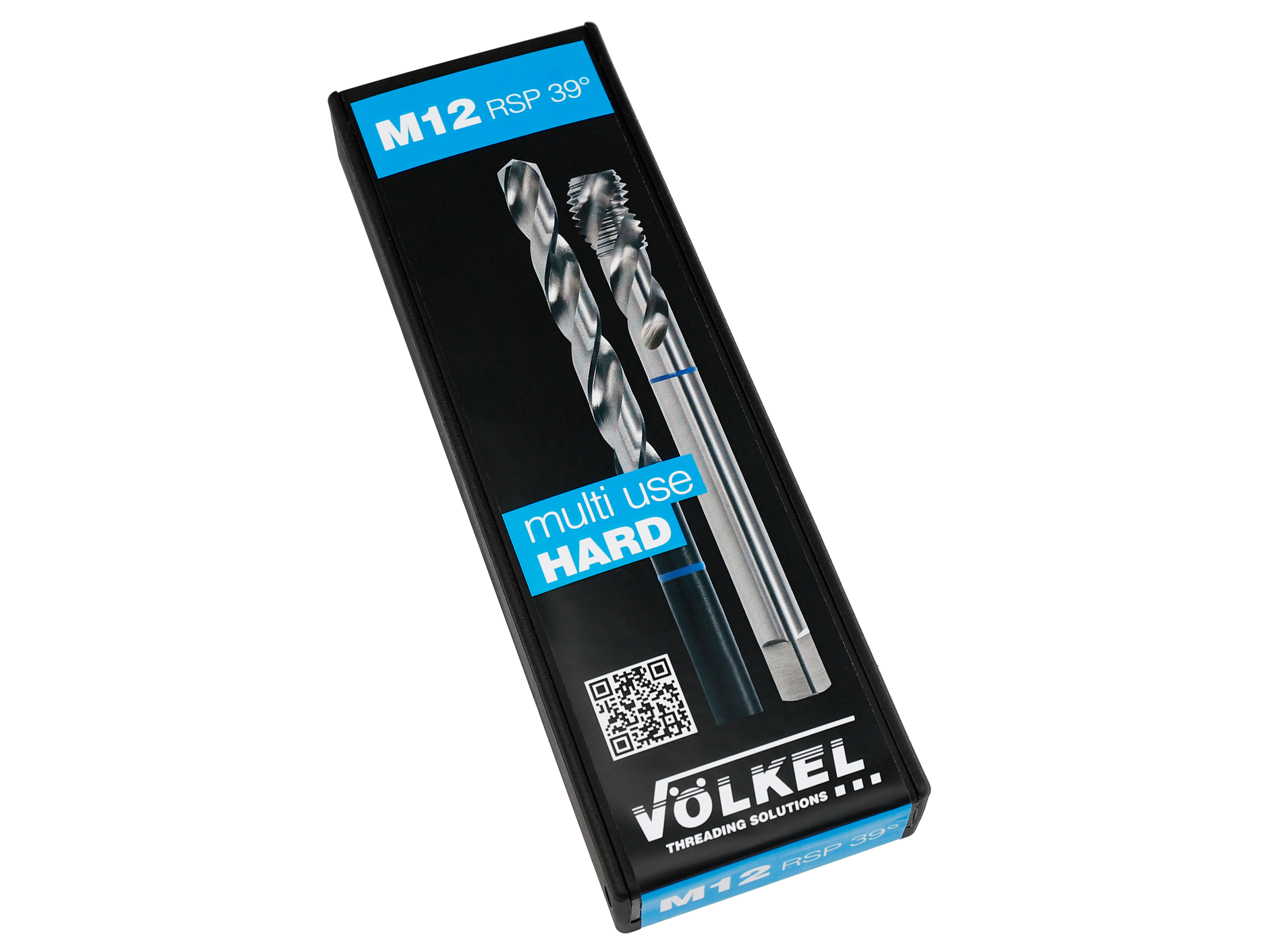Twinbox con herramientas de roscado VÖLKEL M12 RSP 39° para materiales duros