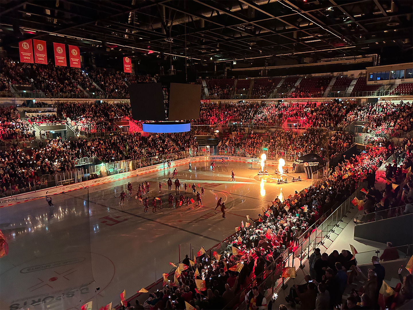 Eine volle Hockey Arena