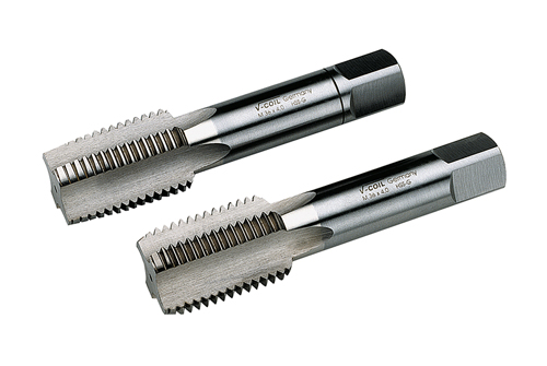 V-COIL STI internal thread taps Two-piece V-COIL STI hand tap set, designed for accurate cutting of internal threads