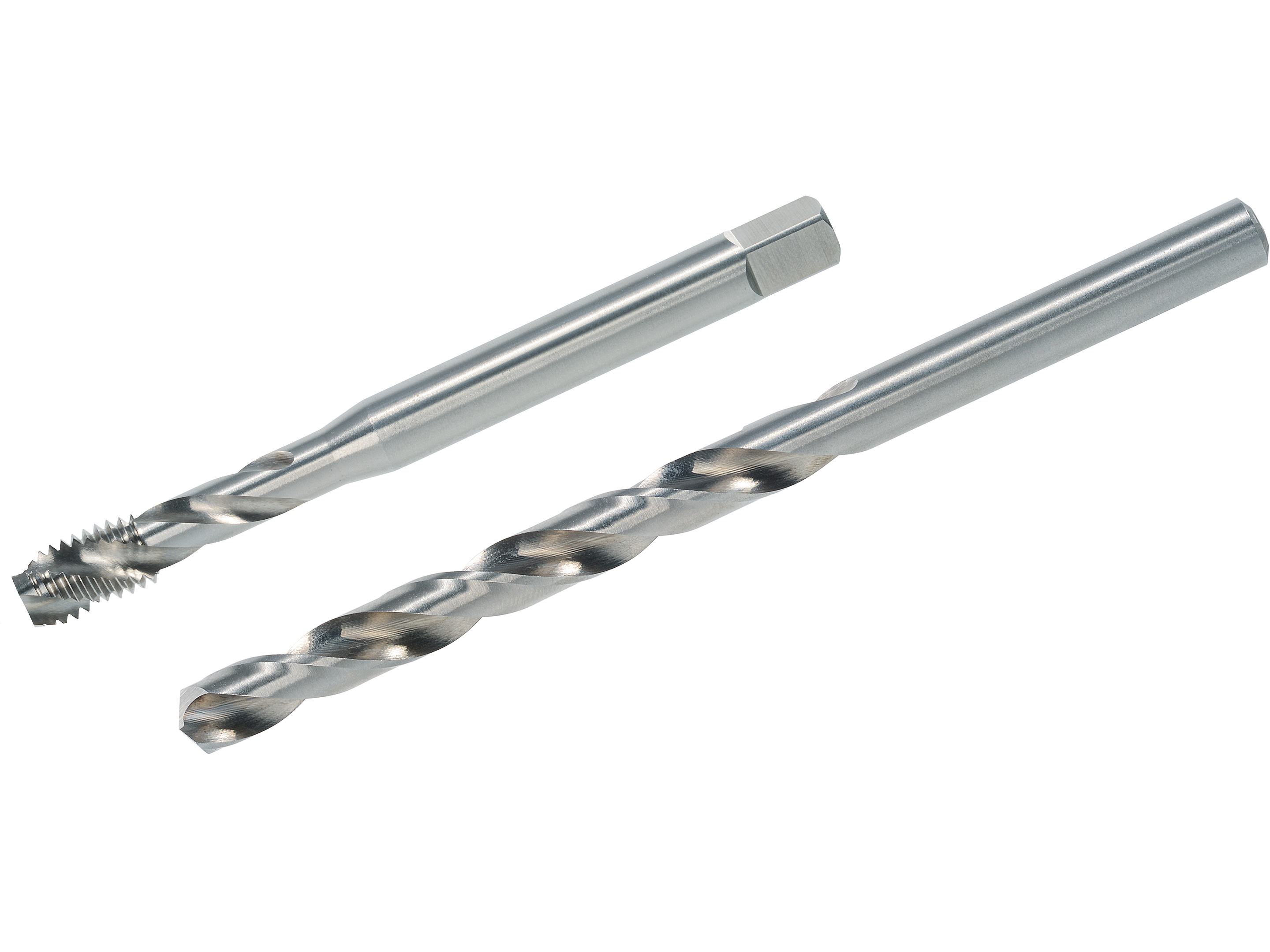 Völkel M8 drill and tap set Form C DIN 371 for versatile threading and drilling in metal surfaces