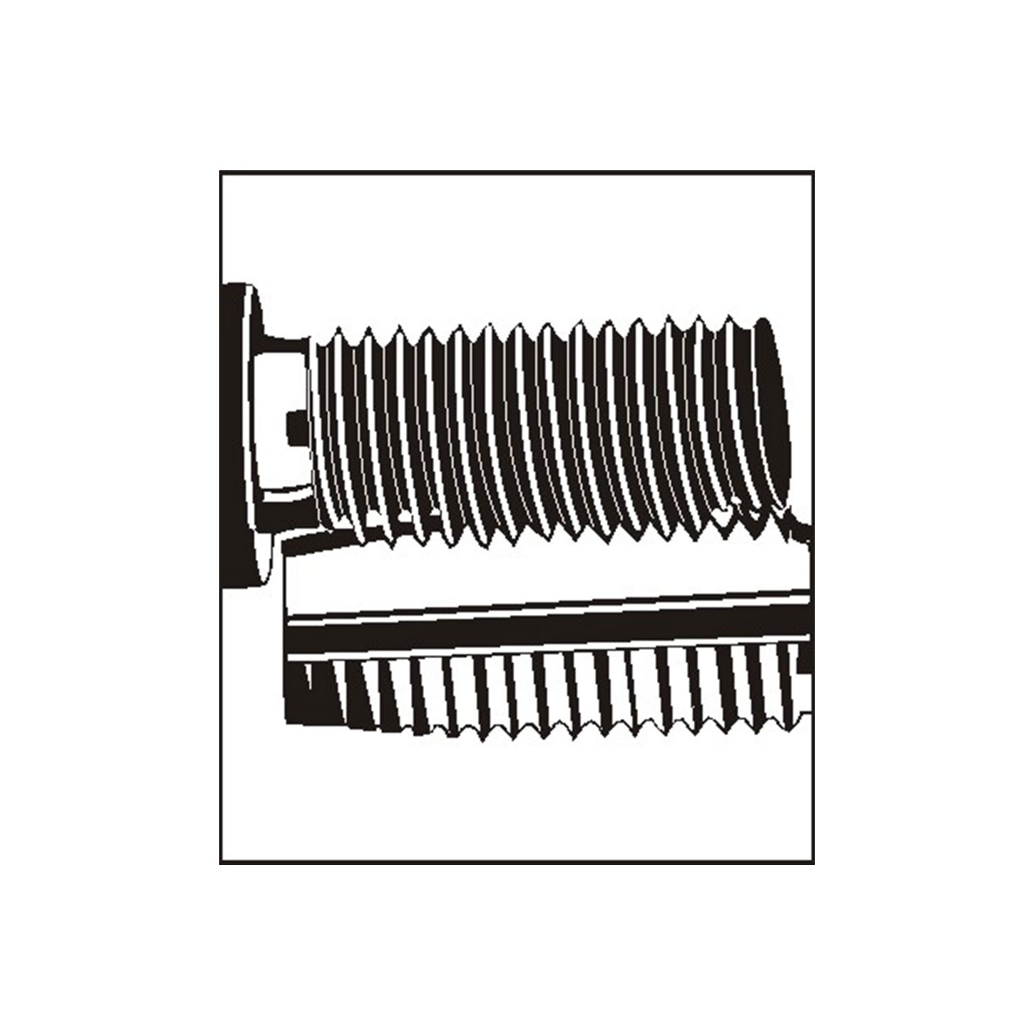 V-COIL Gewindereparatur Schritt 2 – Kontrolle Schritt 2 der V-COIL Gewindereparatur: Kontrolle des gebohrten Lochs und der Gewindestruktur auf Passgenauigkeit.