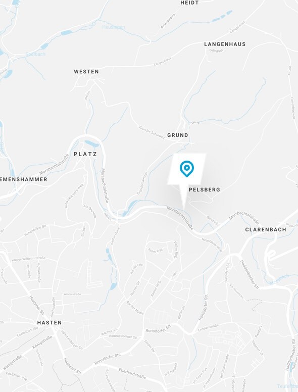 Map Völkel GmbH Standortkarte der Völkel GmbH Zentrale in Remscheid im Überblick