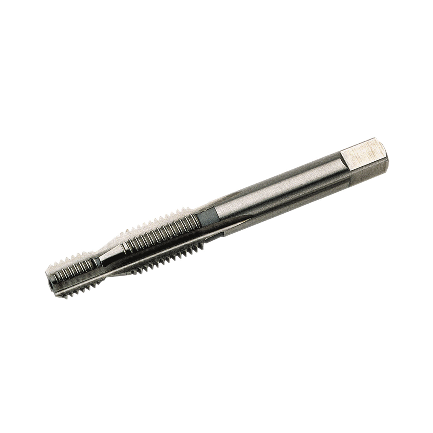 STI Gewindebohrer Metall STI Maschinengewindebohrer aus Metall mit Gewindeschneide und Vierkantaufnahme für Maschinen.