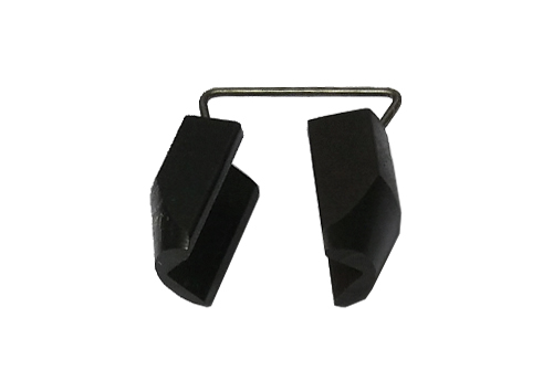 VÖLKEL Ersatzbacken-Set Austauschbare Backen und Feder von VÖLKEL für Knarren-Werkzeughalter, schwarz mit Metallbügel.