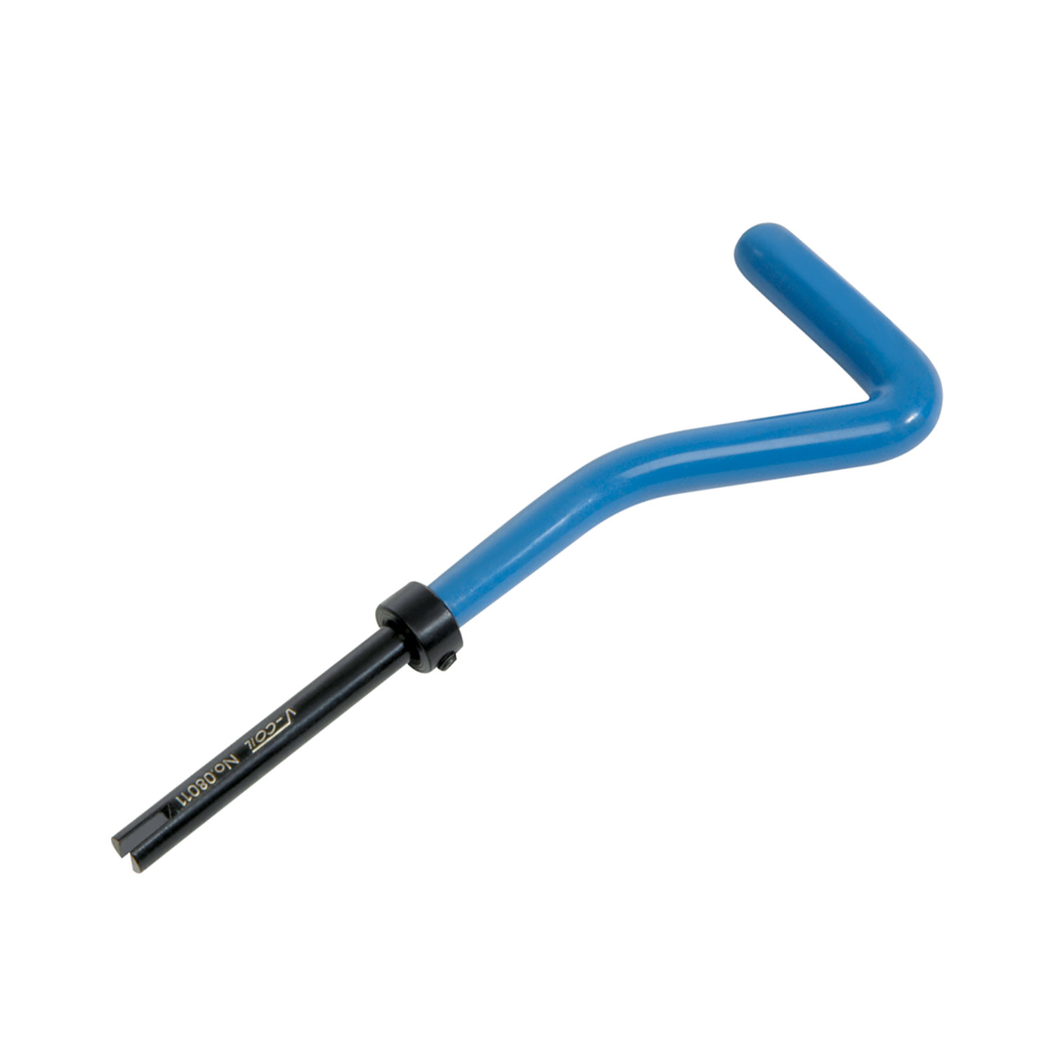 V-COIL installation tool No. 17 for thread inserts Installation tool with blue handle and black shaft for inserting V-COIL thread repair inserts.