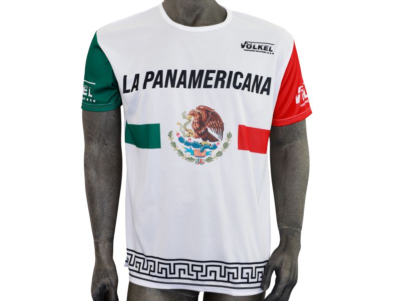 Camiseta de running VÖLKEL La Carrera Panamericana con los colores de la bandera mexicana